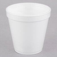 Dart 16MJ20 16 oz. Medium Squat White Foam Food Container - 25/USA, Mexico, UK - 25/Pack