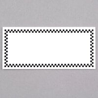 Choice Rectangular Write-On Deli Tag with Black Checkered Border - 25/Pack