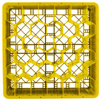 Vollrath TR12HHHHH Traex® Rack Max Full-Size Yellow 30-Compartment 11 7/8 inch Glass Rack