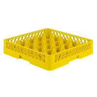 Vollrath TR6 Traex® Full-Size Yellow 25-Compartment 3 1/4 inch Glass Rack