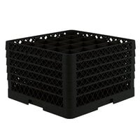 Vollrath TR6BBBBB Traex® Full-Size Black 25-Compartment 11 inch Glass Rack