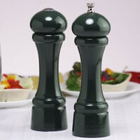 Chef Specialties 08800 Professional Series 8 inch Customizable Autumn Hues Forest Green Pepper Mill / Salt Shaker Set