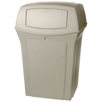 Rubbermaid FG917188BEIG Ranger Beige Square Container with 2 Doors 45 Gallon