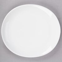 10 Strawberry Street RVL0008 Royal Oval 9" White Porcelain Salad / Dessert Plate - 24/Case
