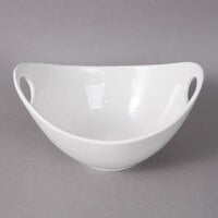 10 Strawberry Street WTR-8CUTOUTBWL Whittier 16 oz. White Porcelain Curve Bowl with Cut Outs - 12/Case