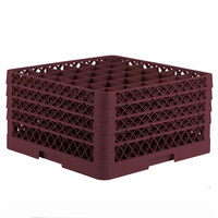Vollrath TR7CCCC Traex® Full-Size Burgundy 36-Compartment 9 7/16 inch Glass Rack