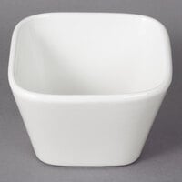 10 Strawberry Street WTR-3TPRBWL Whittier 5 oz. White Square Porcelain Tapered Bowl - 36/Case