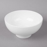 10 Strawberry Street WTR-10RBDBWL Whittier 2.25 Qt. White Ribbed Porcelain Bowl - 8/Case
