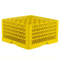 Vollrath TR7CCCC Traex® Full-Size Yellow 36-Compartment 9 7/16 inch Glass Rack