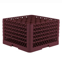 Vollrath TR7CCCCC Traex® Full-Size Burgundy 36-Compartment 11 inch Glass Rack