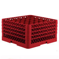 Vollrath TR7CCCC Traex® Full-Size Red 36-Compartment 9 7/16 inch Glass Rack
