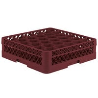 Vollrath TR12H Traex® Rack Max Full-Size Burgundy 30-Compartment 4 13/16 inch Glass Rack