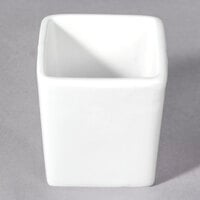 10 Strawberry Street WTR-2SQTBBWLTALL Whittier 3 oz. White Tall Square Porcelain Tid Bit Bowl - 36/Case