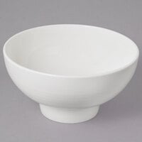 10 Strawberry Street WTR-8RBDBWL Whittier 40 oz. White Porcelain Ribbed Bowl - 16/Case