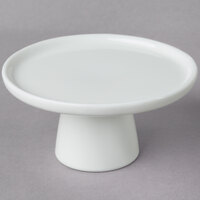 10 Strawberry Street WTR-4CAKESTAND Whittier 4 inch White Porcelain Footed Cake Stand - 12/Case