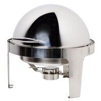 Vollrath T3505 7 Qt. Round Mirror Finish Stainless Steel Roll Top Chafer