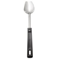 Vollrath 46948 13 3/4 inch Stainless Steel 3-Sided Solid Basting Spoon with Grip 'N Serv® Handle