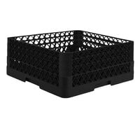 Vollrath TR7CCA Traex® Full-Size Black 36-Compartment 7 7/8 inch Glass Rack with Open Rack Extender On Top