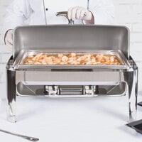 Vollrath T3500 8 Qt. Mirror Finish Stainless Steel Roll Top Chafer