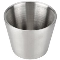 American Metalcraft DWSC7 7 oz. Double Wall Satin Finish Stainless Steel Round Sauce Cup