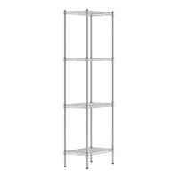 Regency 14" Wide NSF Chrome Wire 4-Shelf Kit with 74" Posts