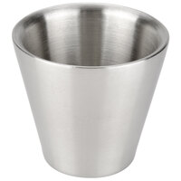 American Metalcraft DWSC3 3 oz. Double Wall Satin Finish Stainless Steel Round Sauce Cup