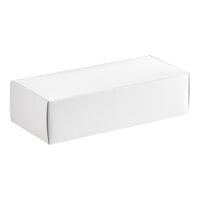 8 7/8" x 3 3/4" x 2 3/8" White 1-Piece 2 lb. Candy Box   - 25/Pack