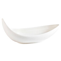 CAC BDS-7 Bone White Porcelain Boat Dish - 36/Case