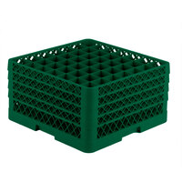 Vollrath TR9EEEE Traex® Full-Size Green 49-Compartment 9 7/16" Glass Rack