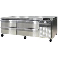 Continental Refrigerator D72GN 72 inch Four Drawer Refrigerated Chef Base
