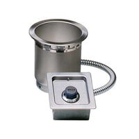 Wells 5P-SS4TDU-120 4 Qt. Round Drop-In Soup Well with Drain - Top Mount, Thermostatic Control, 120V