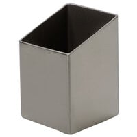 American Metalcraft SQSSPH2 Square Angled Satin Stainless Steel Sugar Caddy - 2" x 2 3/4"