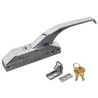 All Points 22-1098 10 1/4 inch Door Latch with Lock and Strike - Offset Handle