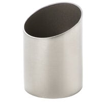 American Metalcraft RSSPH2 Round Angled Satin Stainless Steel Sugar Caddy - 2" x 2 3/4"