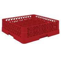 Vollrath TR9A Traex® Full-Size Red 49-Compartment 4 13/16 inch Glass Rack with Open Rack Extender On Top