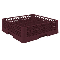 Vollrath TR9A Traex® Full-Size Burgundy 49-Compartment 4 13/16 inch Glass Rack with Open Rack Extender On Top