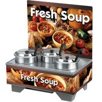 Vollrath 720201103 Full Size Soup Merchandiser Base with Menu Board and 4 Qt. Accessory Pack - 120V, 1000W