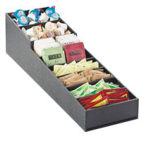 Cal-Mil 2059 Stackable Black Condiment Display - 6 1/2" x 22 3/4" x 6 1/4"