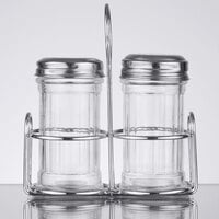 American Metalcraft MGLCS Mini Glass Shakers and Caddy