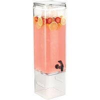 Cal-Mil 1112-5AINFH Classic 5 Gallon Acrylic Beverage Dispenser with Infusion Chamber and Side Handles