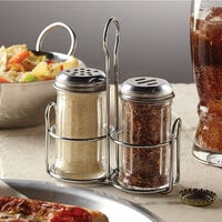 American Metalcraft MCADDY Stainless Steel 2-Compartment Condiment Caddy