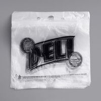 10" x 8" Printed Plastic Deli Saddle Bag with Slide Seal - 1000/Case
