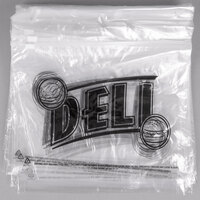 10 inch x 8 inch Printed Plastic Deli Saddle Bag with Slide Seal   - 1000/Case