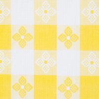 Intedge 52 inch x 52 inch Yellow Gingham Vinyl Table Cover with Flannel Back