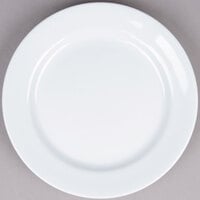 Tuxton ALA-074 Alaska 7 1/2 inch Bright White Wide Rim Rolled Edge China Plate - 36/Case