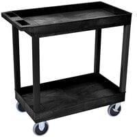 Luxor Two Tub Shelf Utility Cart - 18" x 35 1/4" x 35 1/4"