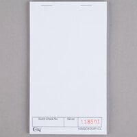 Choice 1 Part White Blank Guest Check - 10/Pack