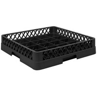 Vollrath TR16BBBB Traex® Full-Size Black 25-Compartment 9 7/16" Cup Rack