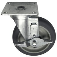 All Points 26-2427 5" Swivel Plate Caster with Brake - 300 lb. Capacity
