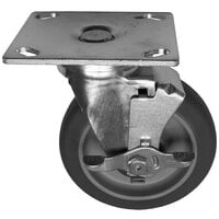 All Points 26-2429 5" Swivel Plate Caster with Brake - 300 lb. Capacity